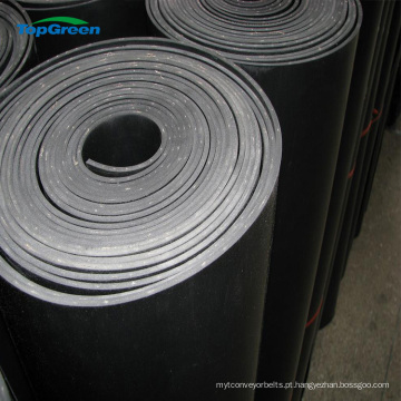 smooth textured nylon cotton cloth inserted fiber reinforced rubber sheet